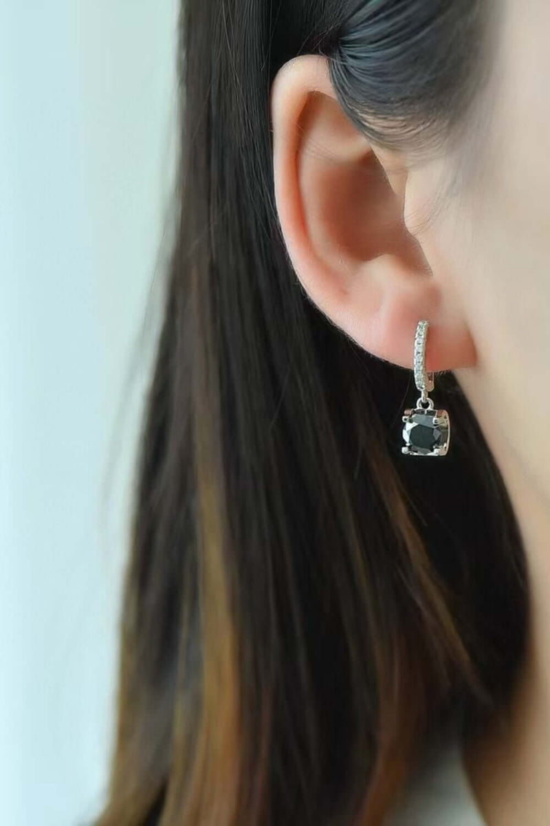 2 Carat Moissanite 925 Sterling Silver Drop Earrings rings Luxurious Weddings