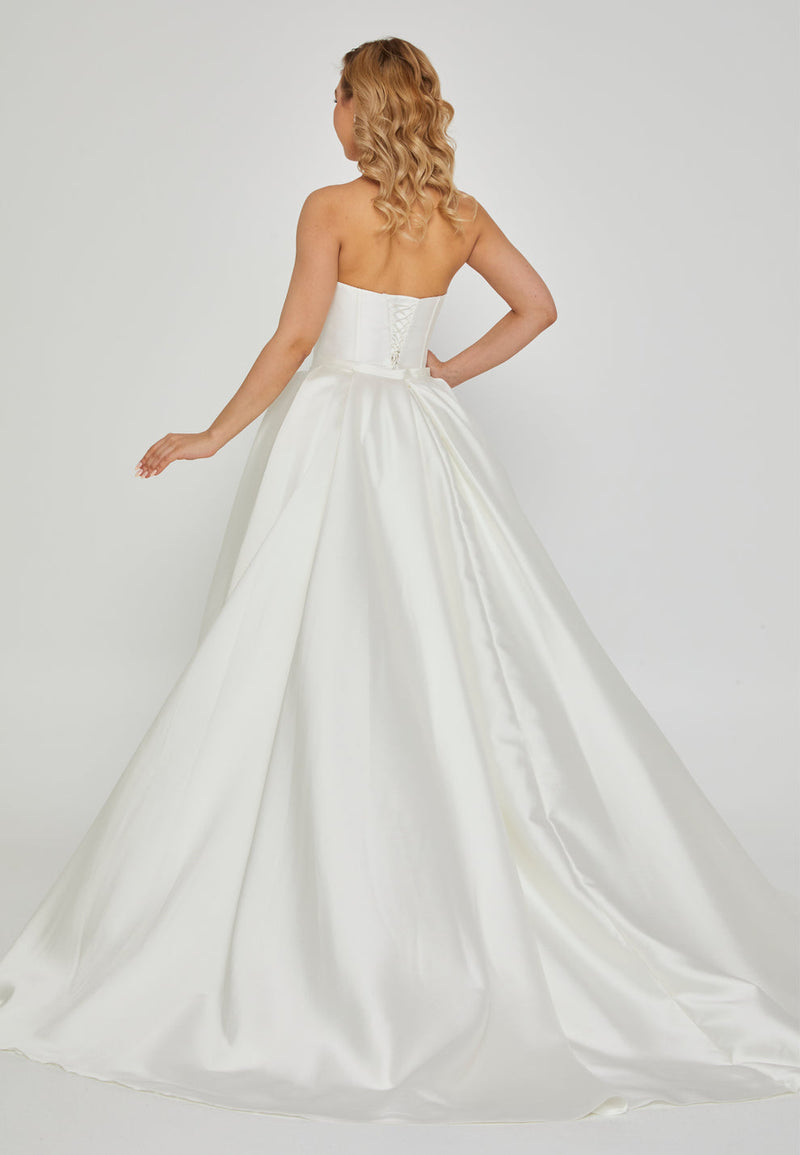 Macy Satin Strapless Gown wedding dress Luxurious Weddings