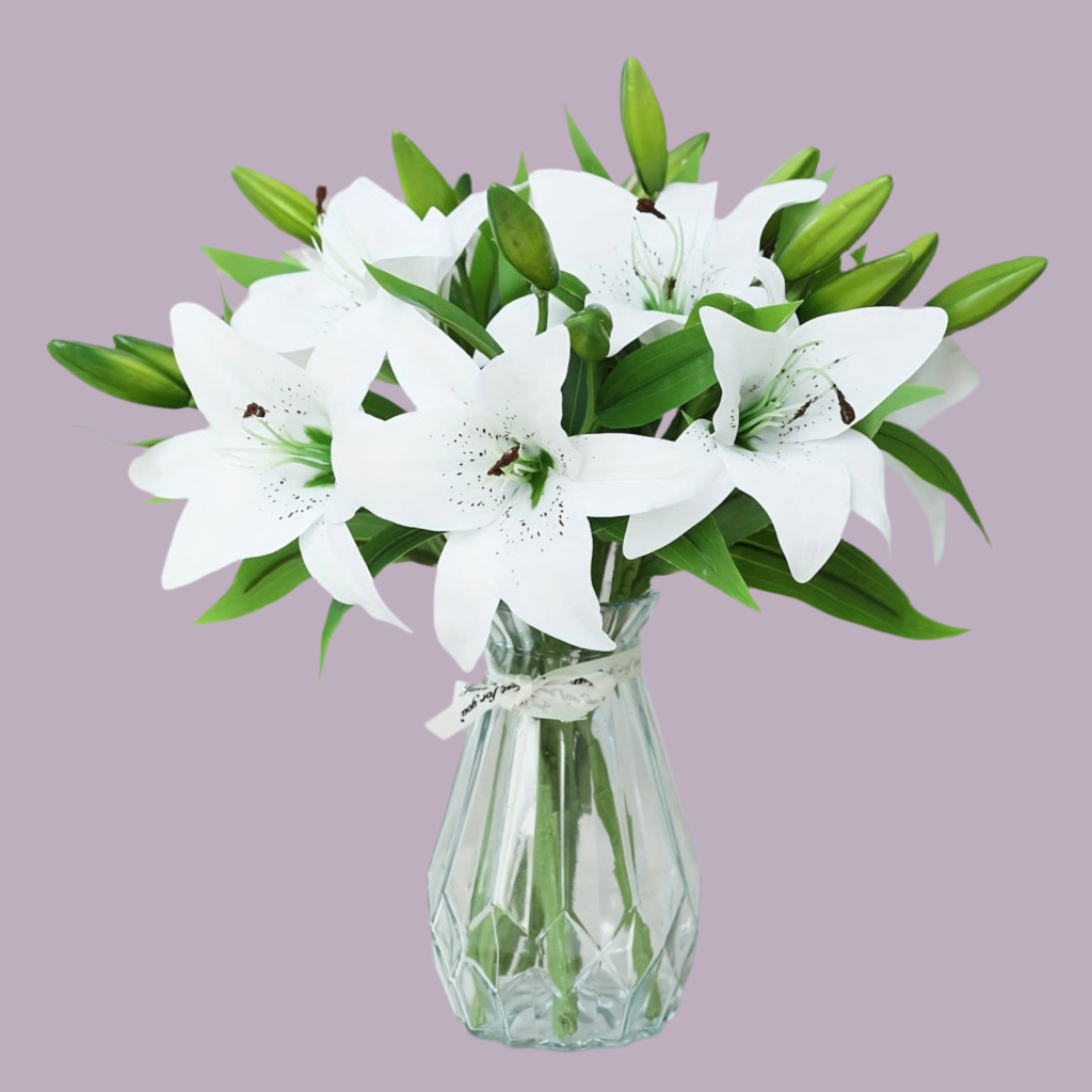 Real Touch Artificial Lily Flower Arrangement