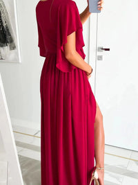 Flutter Sleeve Surplice Tie Waist Dress Bridesmaid Dresses Luxurious Weddings