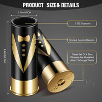 8/16pcs Groomsmen Tuxedo Shot Glasses & Bottle Opener Set Luxurious Weddings