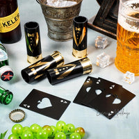 8/16pcs Groomsmen Tuxedo Shot Glasses & Bottle Opener Set Luxurious Weddings