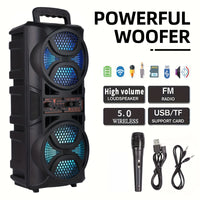 4500W Dual Wireless Speaker with Colorful Lights Speakers Luxurious Weddings