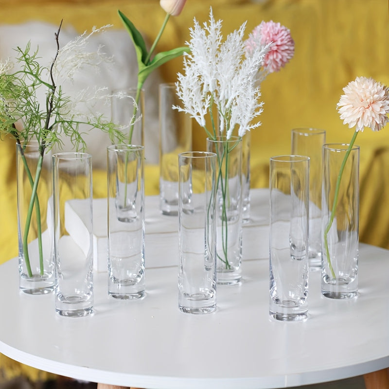 Elegant 12pcs Glass Cylinder Vases Set Vases Luxurious Weddings