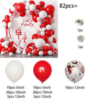 82Pcs White Gold Balloon Set Garland Arch Welcome Baby Shower Valentines Day Birthday Party Wedding Decorations Air Globos Balloon Garlands