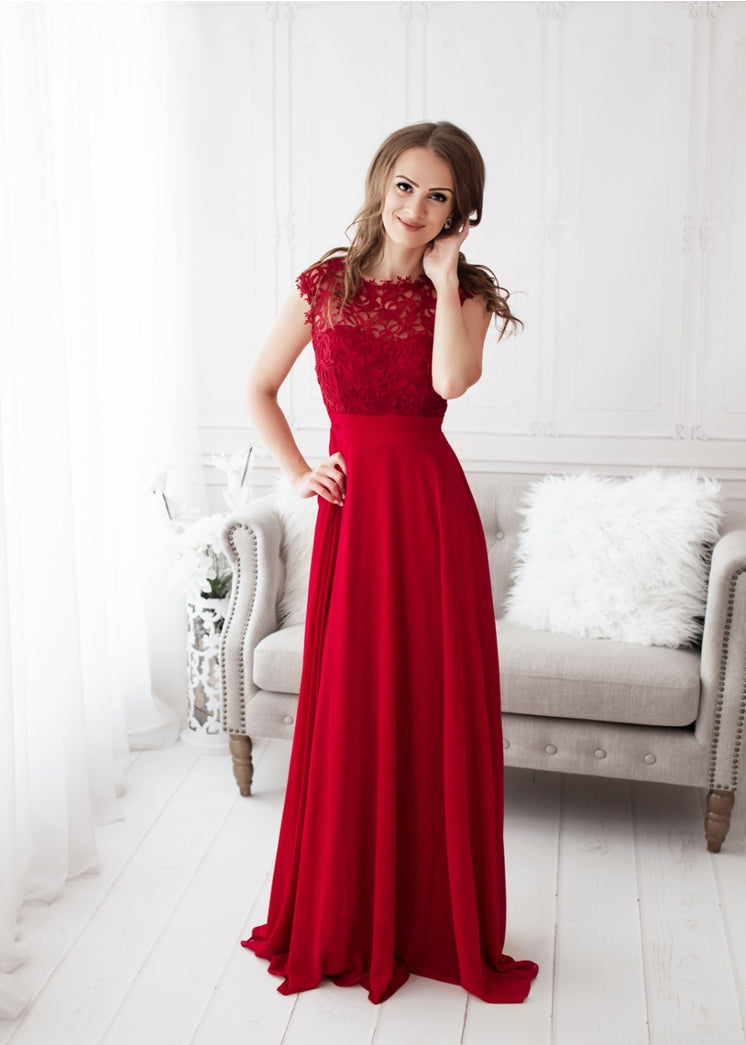 Long Dress with Lace Bustier Bridesmaid Dresses Luxurious Weddings