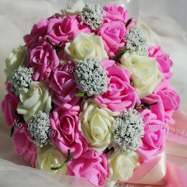 Bride 's Bouquet Red Pink Blue And Purple