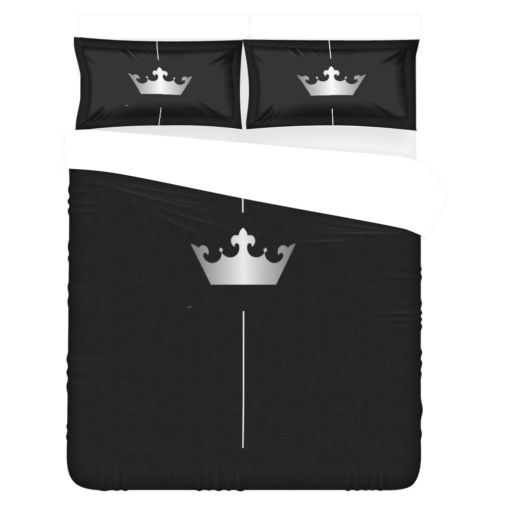 3-Piece Crown Bedding Set Luxurious Crown Duvet Luxurious Weddings