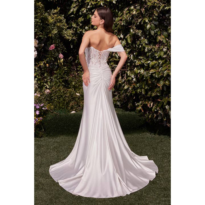 Lace Satin Fit & Flare Bridal Gown