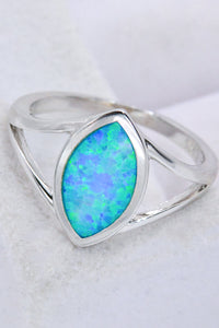 925 Sterling Silver Split Shank Opal Ring women's rings Luxurious Weddings