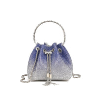 Classic rhinestone bag women's evening bag high-end tassel bag handbag textured full diamond crossbody portable bucket bag Handbags Luxurious Weddings