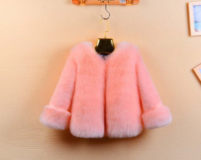 Girls Fur Coat Elegant Baby Girl Faux Fur Jackets Girls Jacket Luxurious Weddings