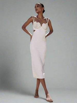 Bandage dress diamond chain halter skirt Luxurious Weddings