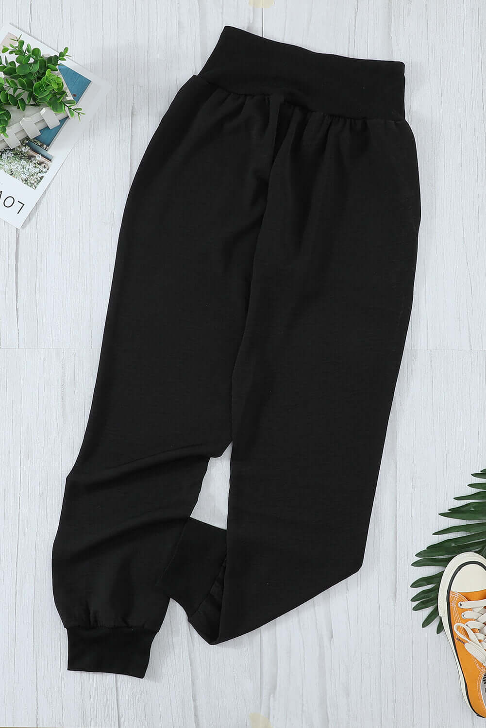 Black Pocketed Casual Joggers Bottoms/Pants & Culotte Luxurious Weddings