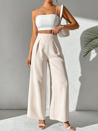Wide Leg High Waist Pants Pants Luxurious Weddings