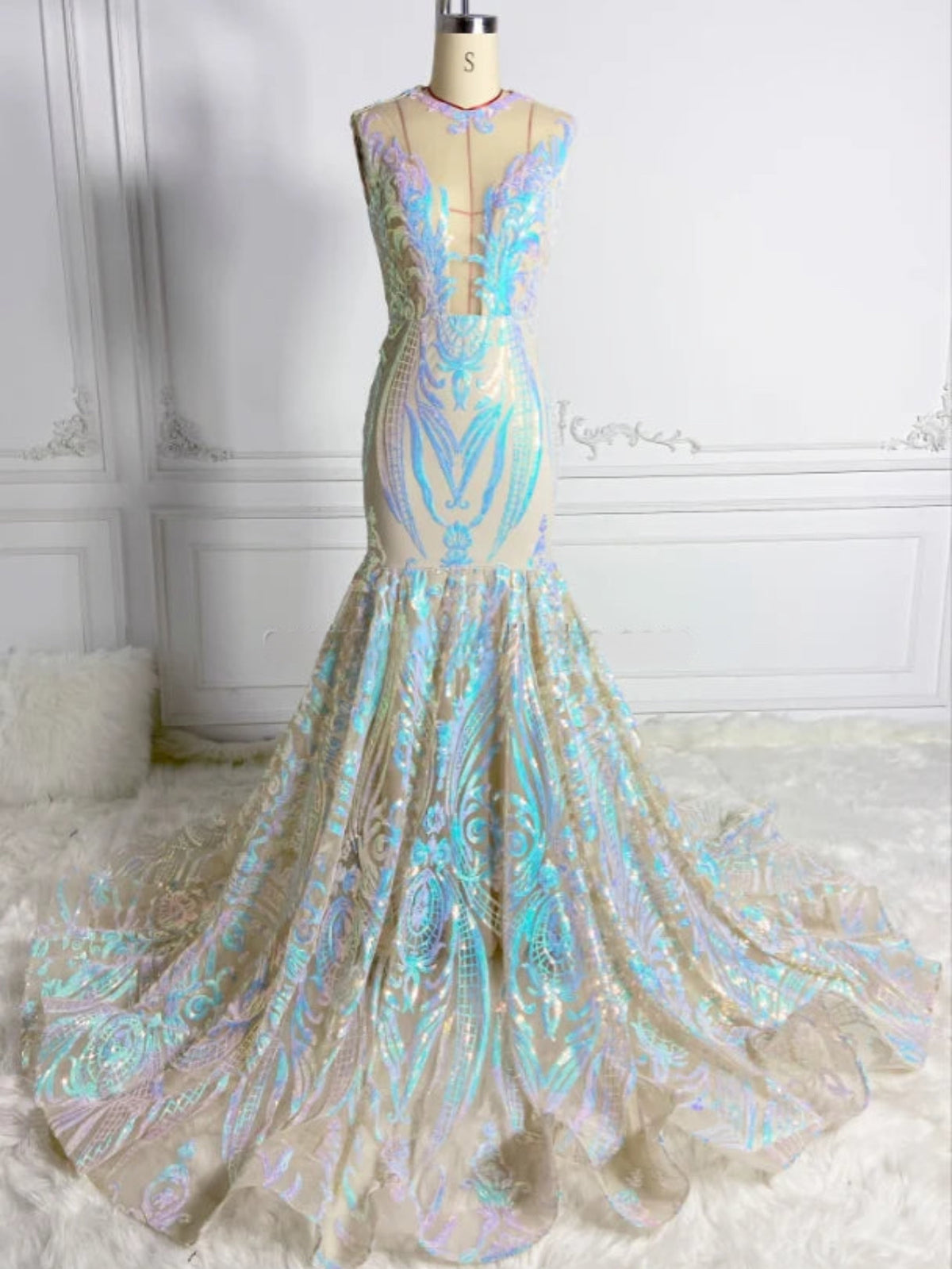 Custom Sparkly Evening Dresses Sequin Trumpet Long Train Prom Dress Ball Gown Luxurious Weddings Bridesmaid Dresses, Evening Dresses, Cocktail Dresses, Maxi Dresses, Summer Dresses, Dinner Dress, Special Occasion Dress, Custom Dress, Made-to-Order Dresses