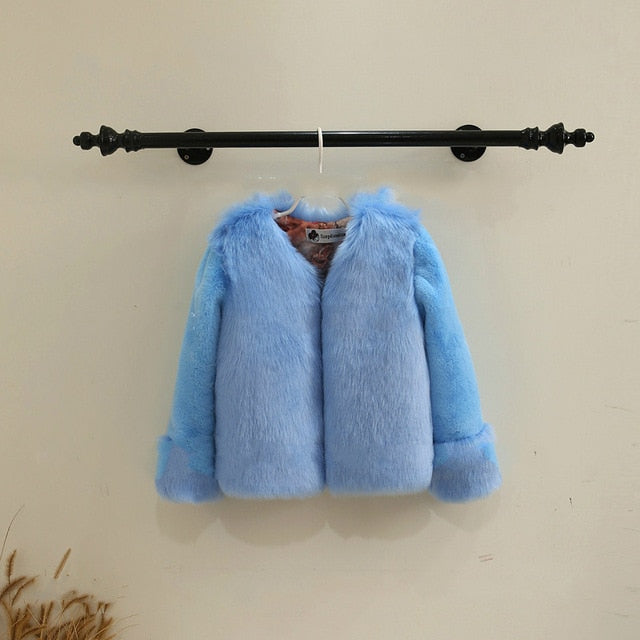 Girls Fur Coat Elegant Baby Girl Faux Fur Jackets Girls Jacket Luxurious Weddings