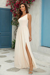 One-Shoulder Split Maxi Dress Bridesmaid Dresses Luxurious Weddings