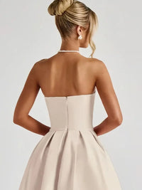 Solid Color Tube Midi Dress Summer Dress Luxurious Weddings