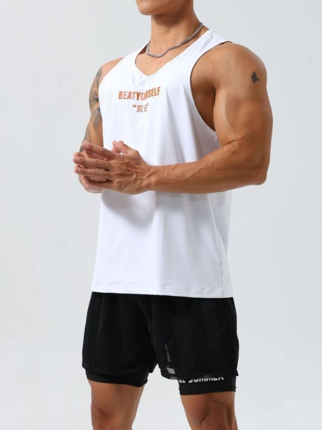 Men's Plus Size Round Neck Tank Singlets Luxurious Weddings