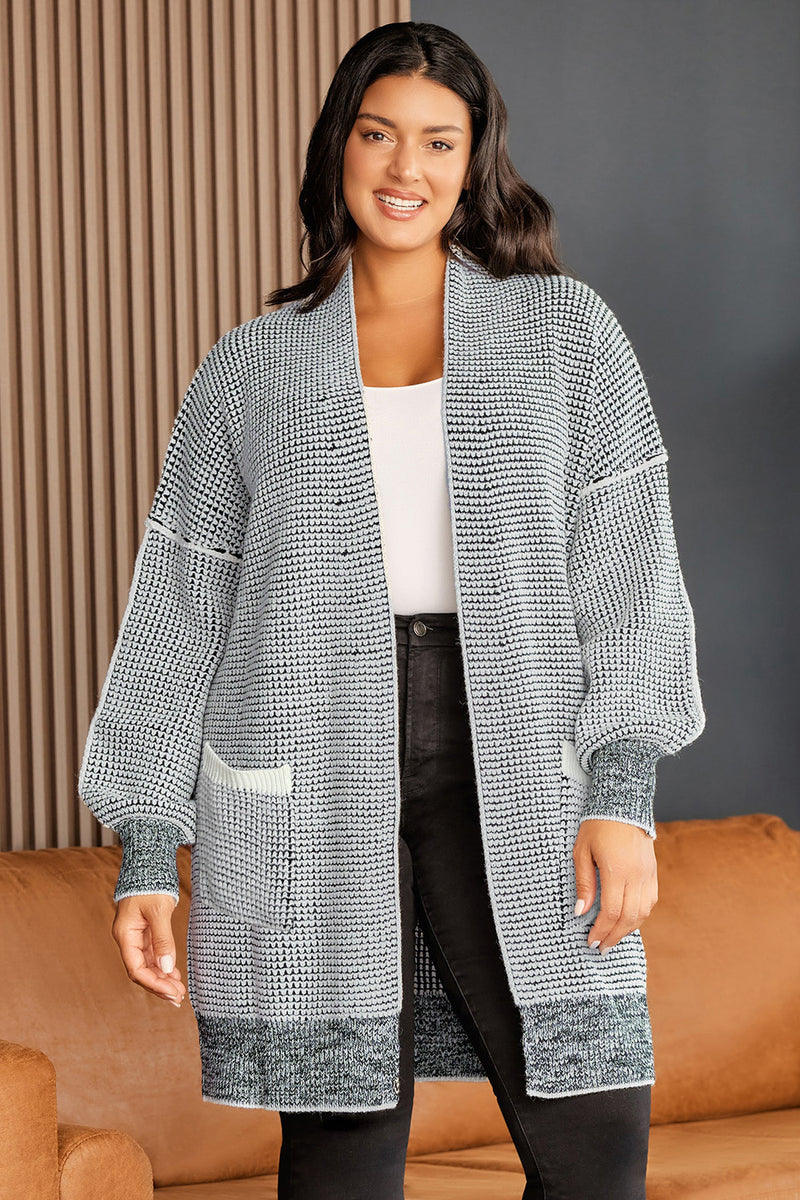 Plus Size Open Front Longline Cardigan Plus size cardigan Luxurious Weddings