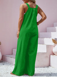 Plus Size Square Neck Wide Leg Overalls Plus size Luxurious Weddings