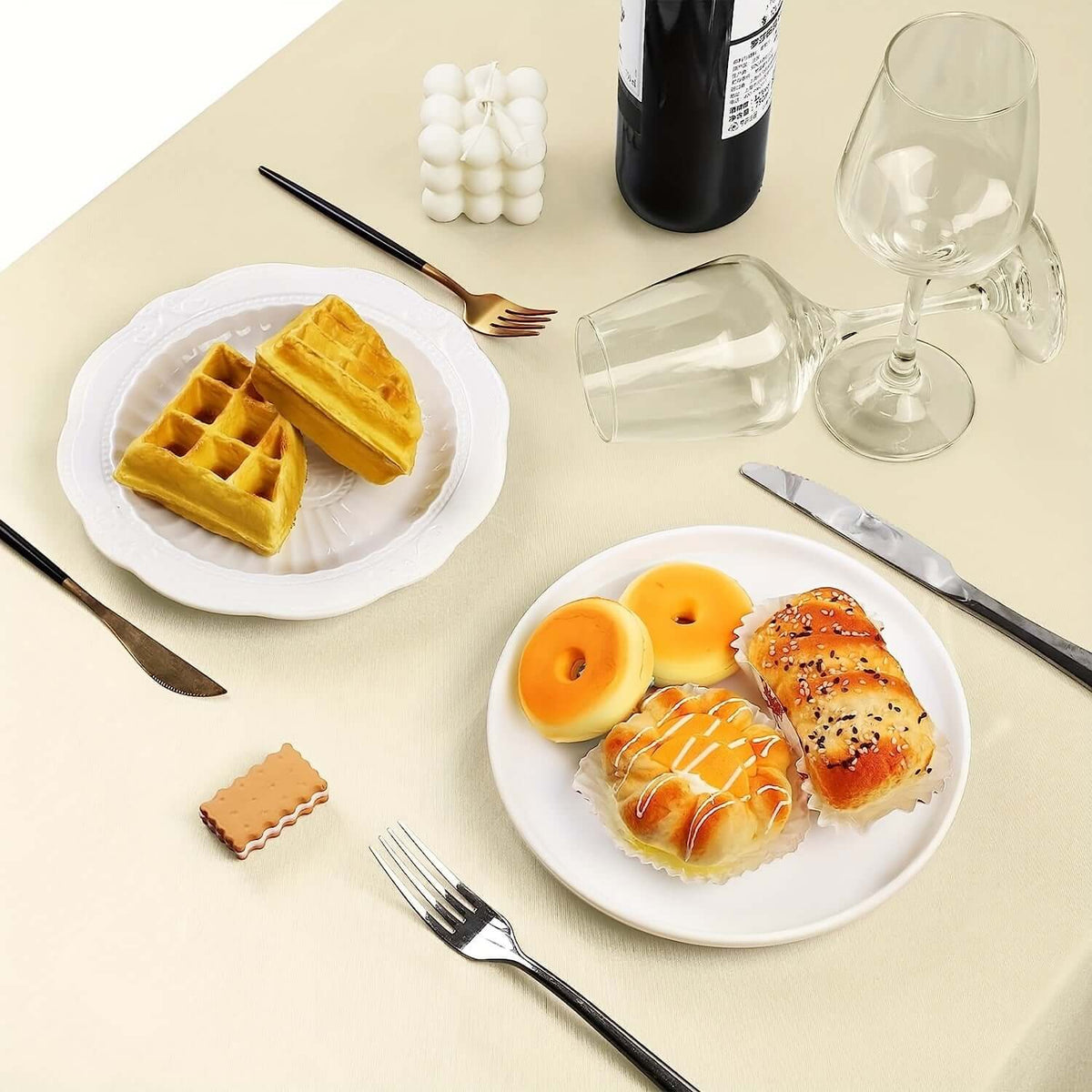 Elegant Golden Satin Tablecloth Overlay - 102 x 58\" Tablecloth Luxurious Weddings