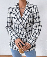 Modern Plaid Tailored Jacket Women's Jacket Luxurious Weddings