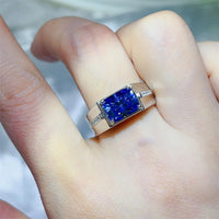 2 Carat Moissanite 925 Sterling Silver Ring Men's Ring Luxurious Weddings