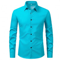 Men's Plus Size Long Sleeve Shirt - White Shirt Luxurious Weddings