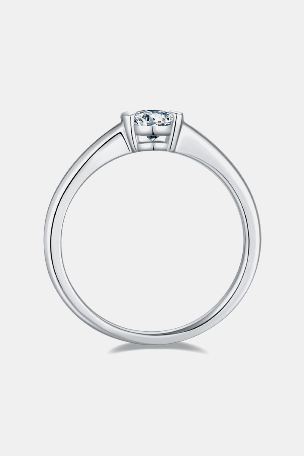 Moissanite 925 Sterling Silver Solitaire Ring Luxurious Weddings