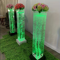 LED Color Changing Fountain Centerpieces Luxurious Weddings