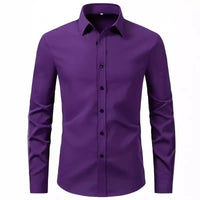 Men's Plus Size Long Sleeve Shirt - White Shirt Luxurious Weddings