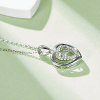 Moissanite 925 Sterling Silver Heart Necklace Necklace Luxurious Weddings