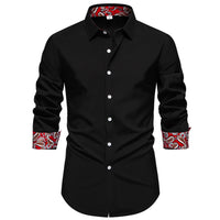 Men's Casual Button-Down Shirt with Cuff Detail mens shirt Luxurious Weddings