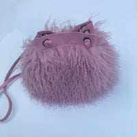 Long Fur Wool Bucket Bag Handbags Luxurious Weddings