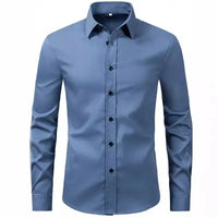 Men's Plus Size Long Sleeve Shirt - White Shirt Luxurious Weddings