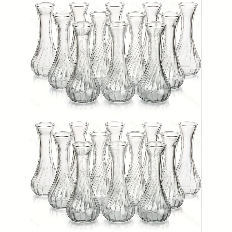 Set of 24 Vintage Mini Glass Bud Vases vases Luxurious Weddings