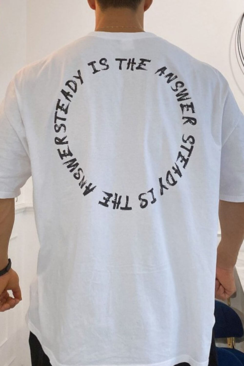 Men's Plus Size Letter Round Neck Half Sleeve T-Shirt mens tshirts Luxurious Weddings