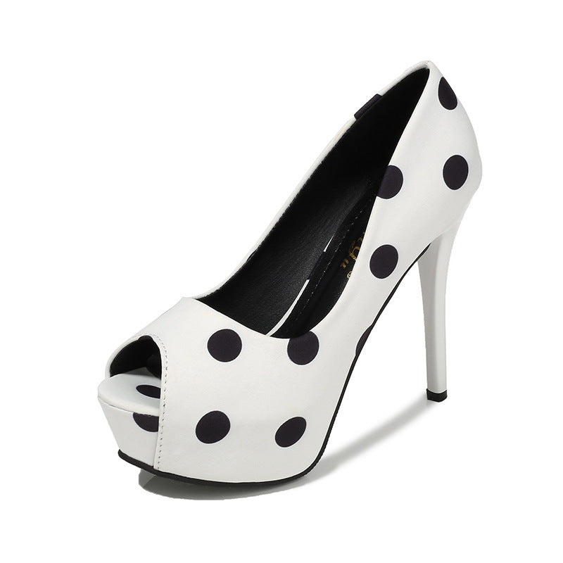 Polka Dot high heels High Heels Luxurious Weddings