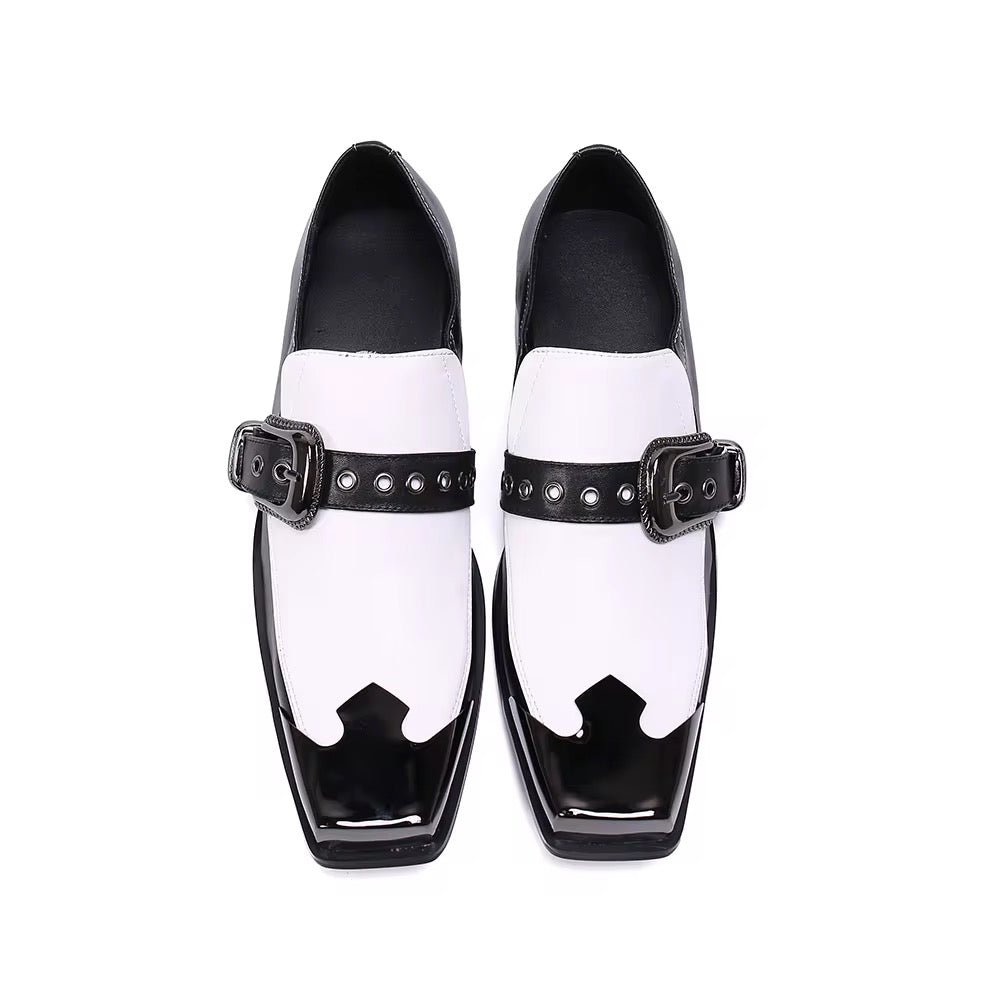 Men’s Black & White Loafers