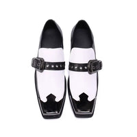 Men’s Black & White Loafers