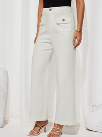 High Waist Wide Leg Pants Pants Luxurious Weddings