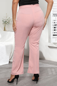 Plus Size Seamed Detail Plain Pants Plus size Luxurious Weddings