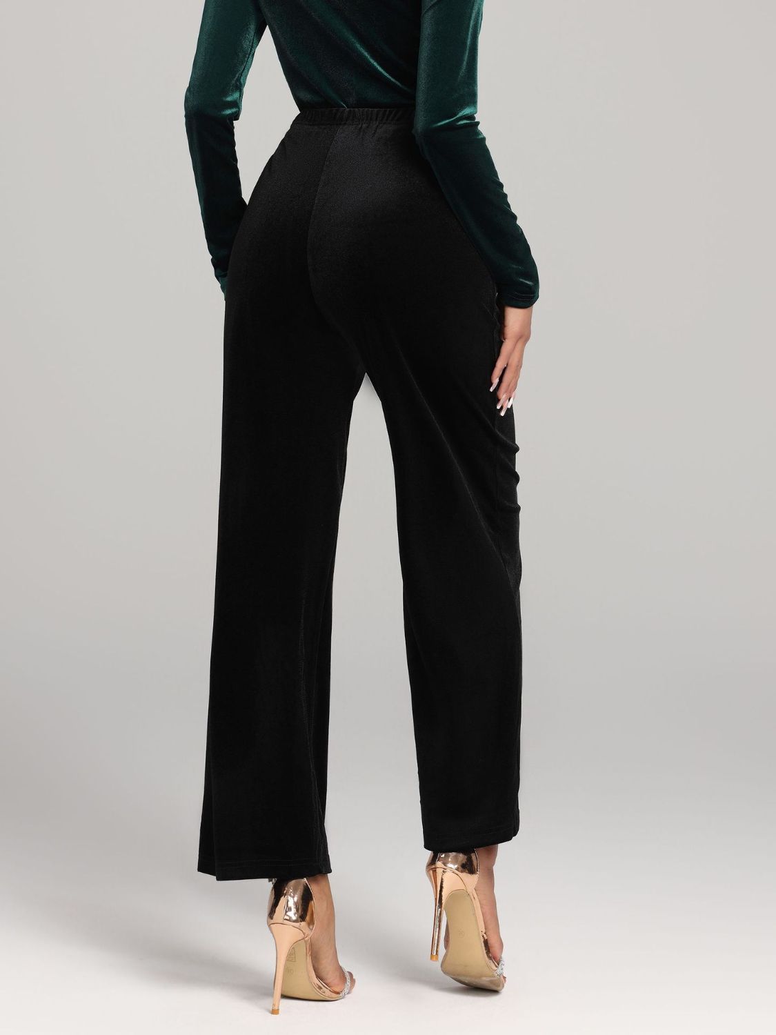 High Waist Wide Leg Pants Pants Luxurious Weddings