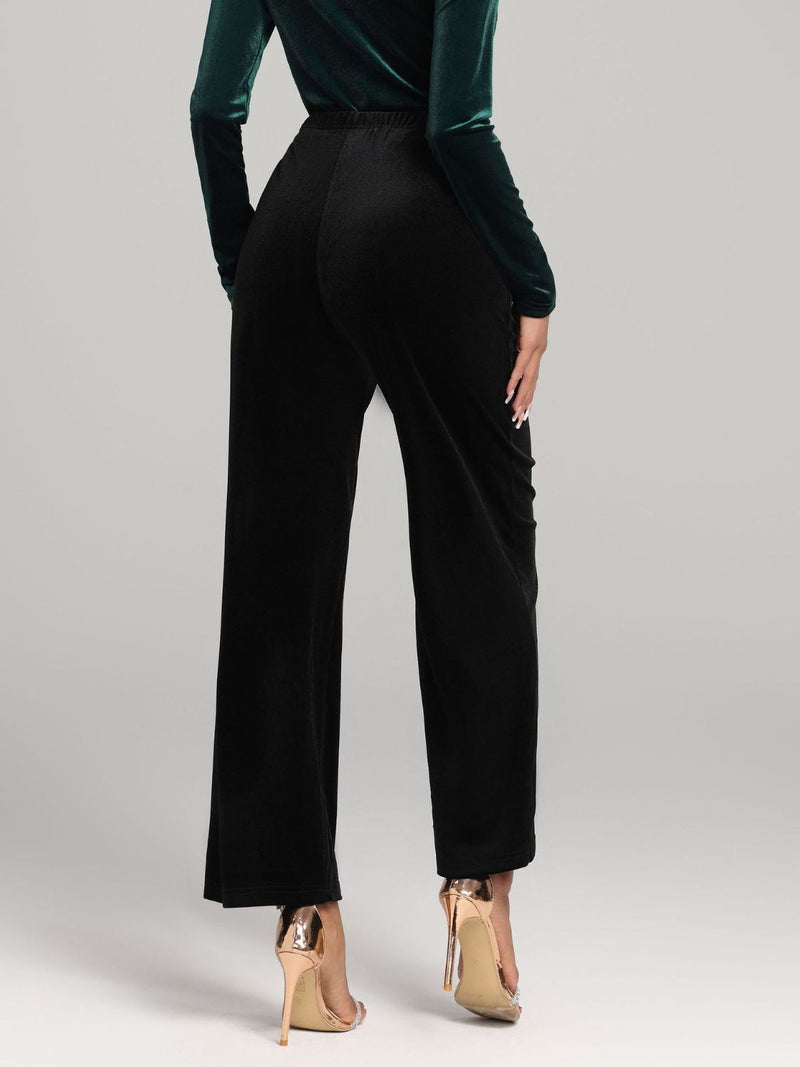 High Waist Wide Leg Pants Pants Luxurious Weddings