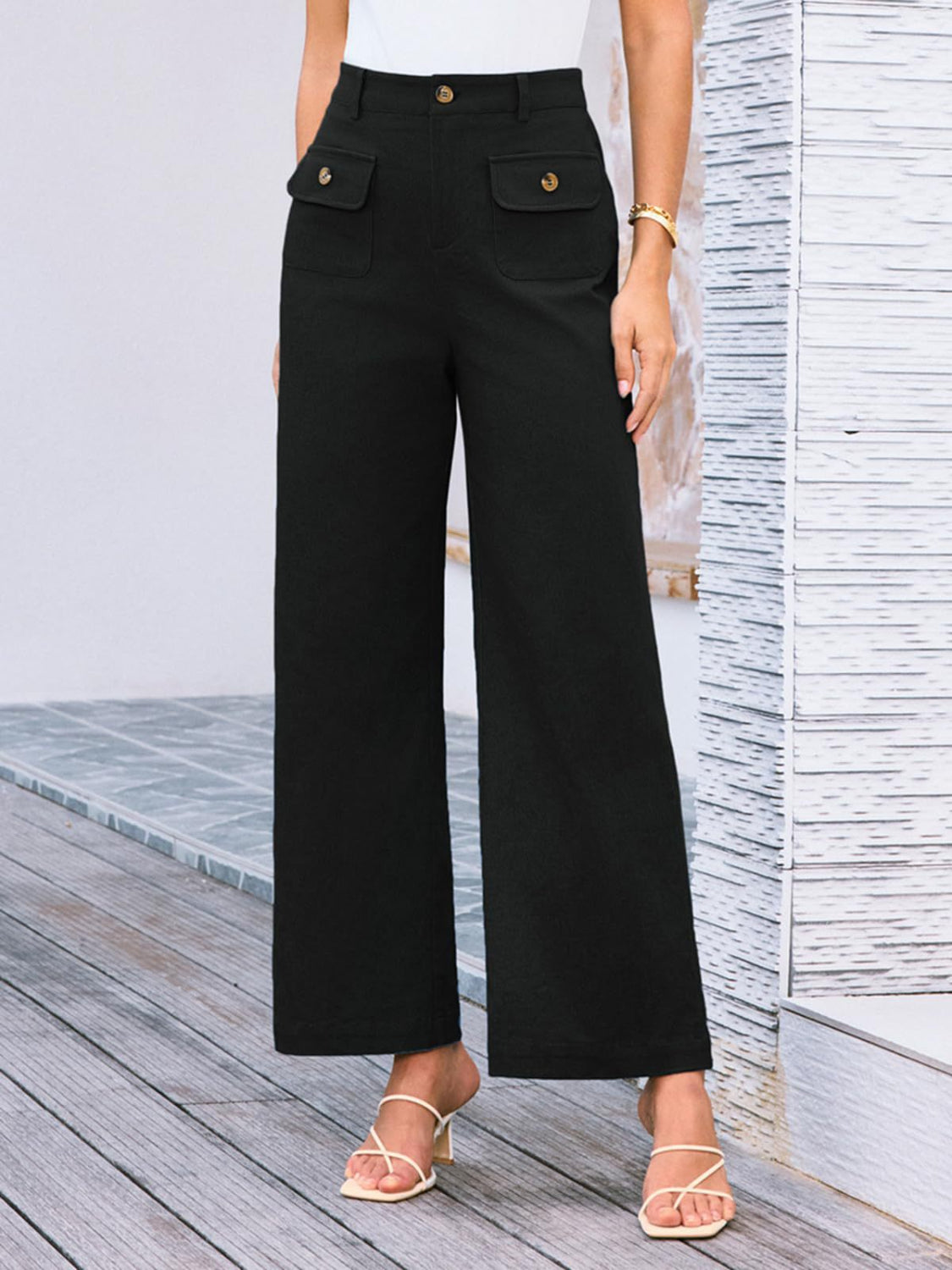 High Waist Wide Leg Pants Pants Luxurious Weddings