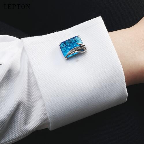 Luxury Square Crystal Cufflinks cufflinks Luxurious Weddings