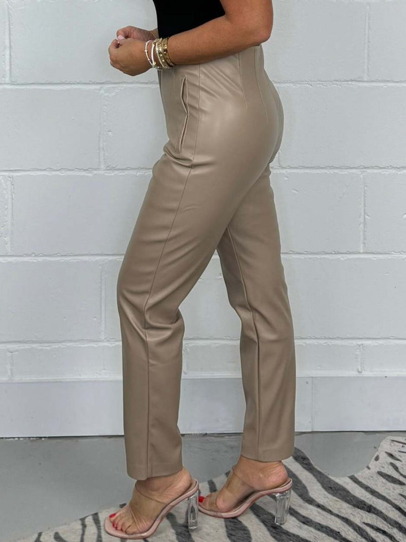 Full Size High Waist Straight Pants Plus Size Paints Luxurious Weddings