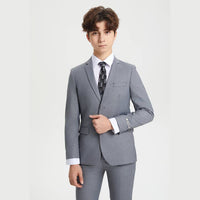 Stacy Adams Boys Suit 5-Piece Set | Mid Grey Suits Luxurious Weddings